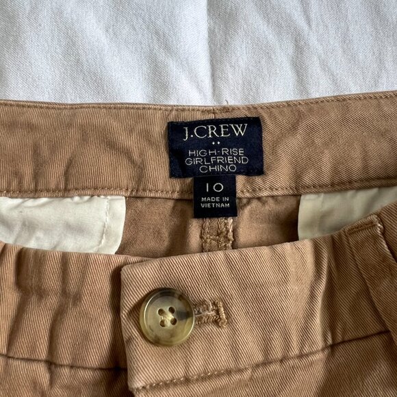 J. Crew High-Rise Girlfriend Chino in khaki - Picture 2 of 2